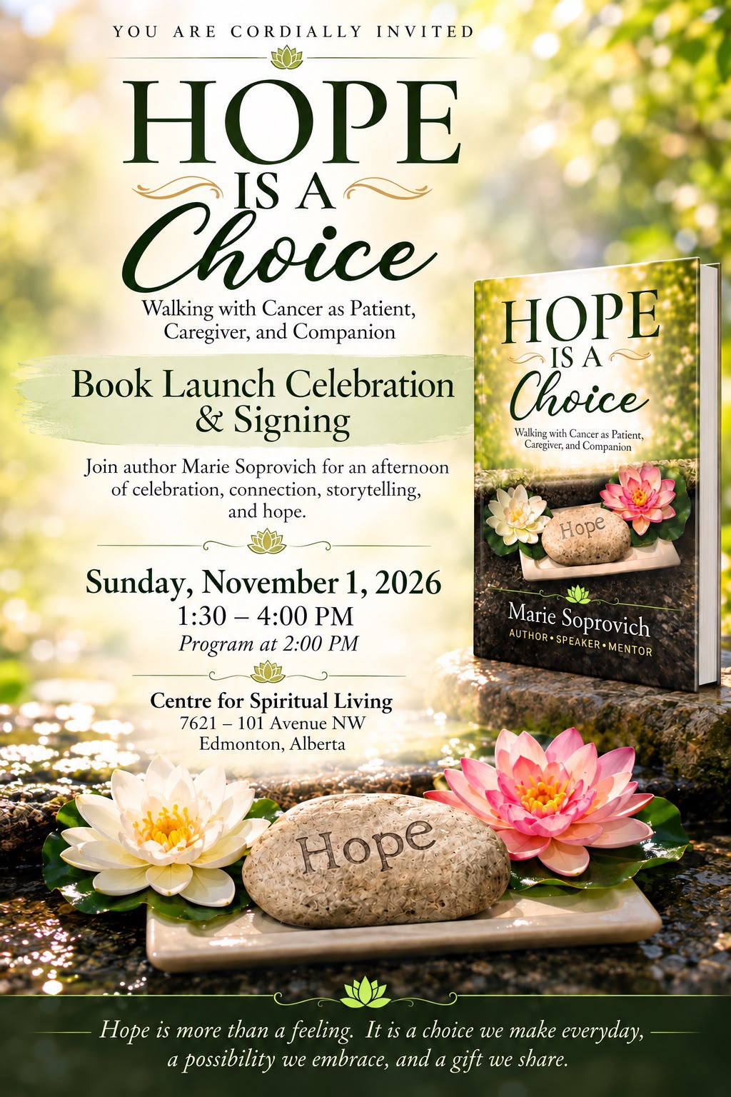 Hope is a Choice, by Marie Soprovich
